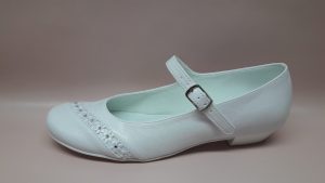316 białe buty komunijne dziewczęce z cyrkoniami
