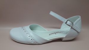 318 buty komunijne dla dziewczynek – kwiatuszki z cyrkoniami